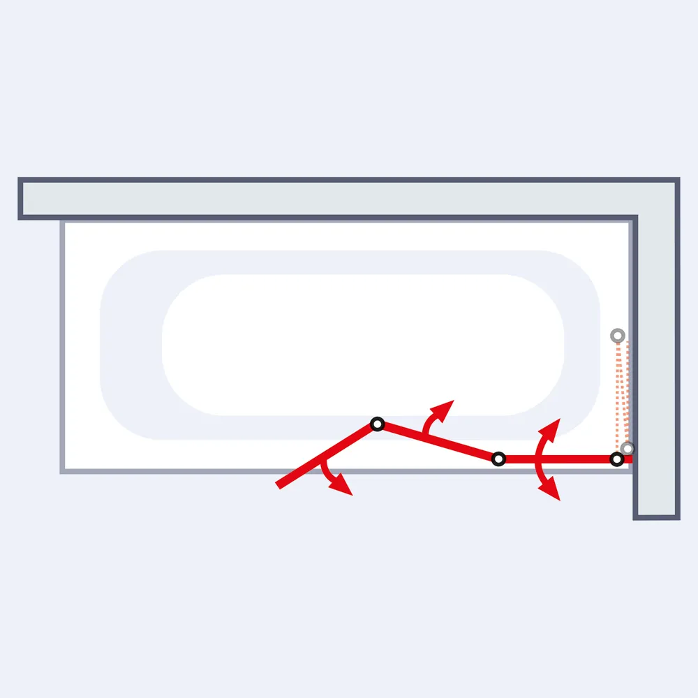 1270 mm, 1400 mm, Noir mat, Transparent