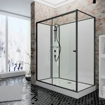 1200x800 mm, 2040 mm, Noir mat, Transparent