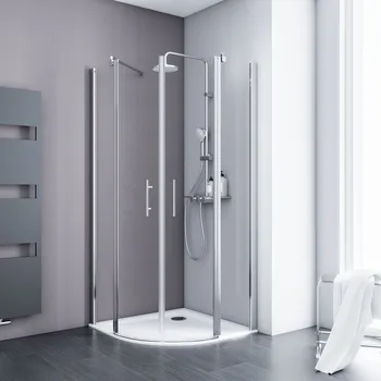 800x800 mm, 1920 mm, Aspect chromé, Transparent anticalcaire