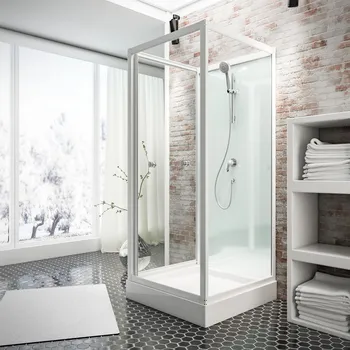 800x800 mm, 2100 mm, Blanc, Transparent