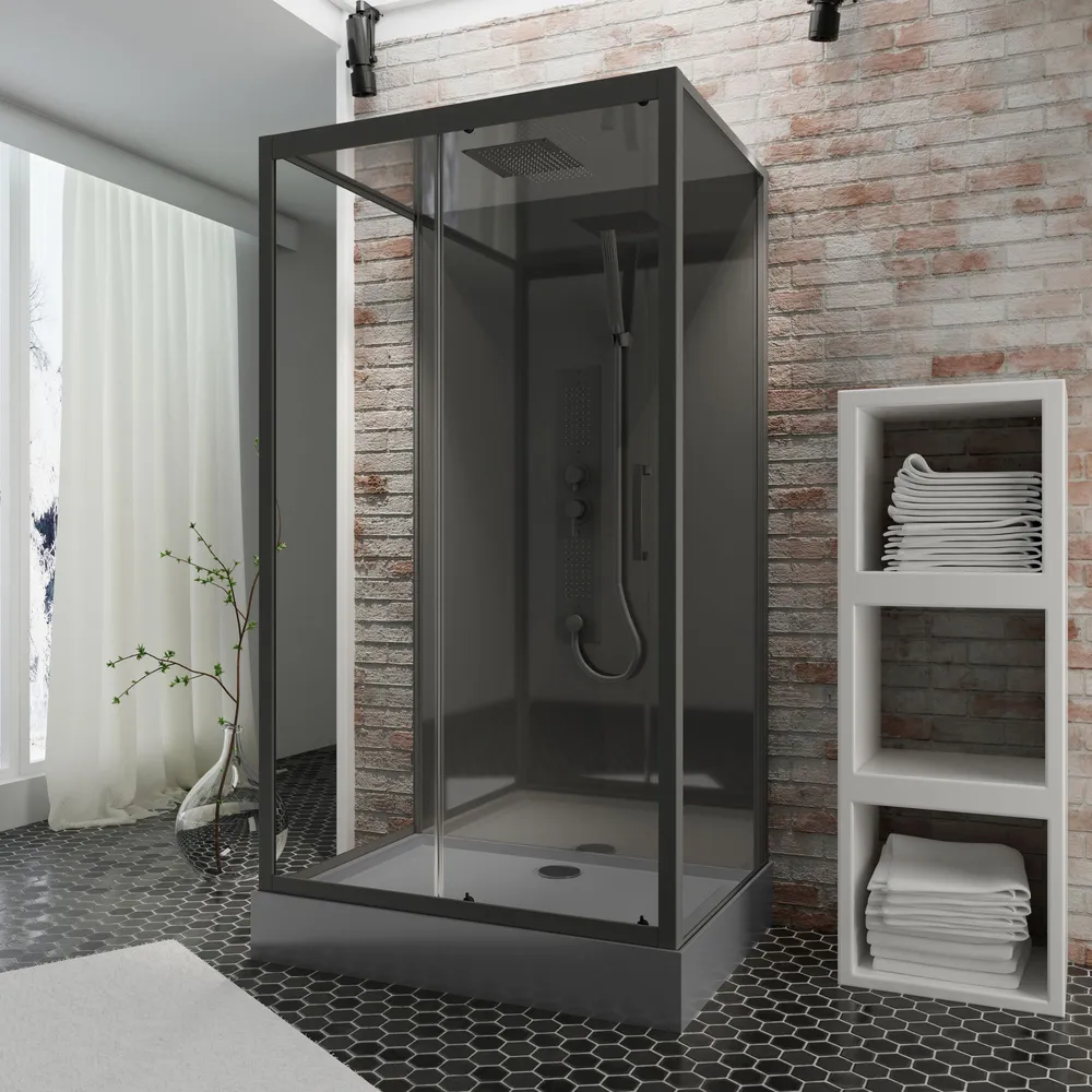 850x1150 mm, 2150 mm, Noir mat, Transparent