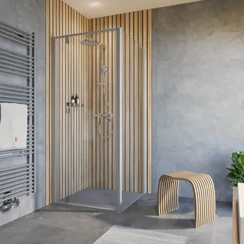 900x900 mm, 2000 mm, Alu argenté, Transparent