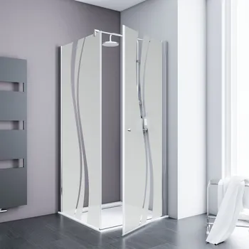800x800 mm, 1920 mm, Aspect chromé, Liane anticalcaire