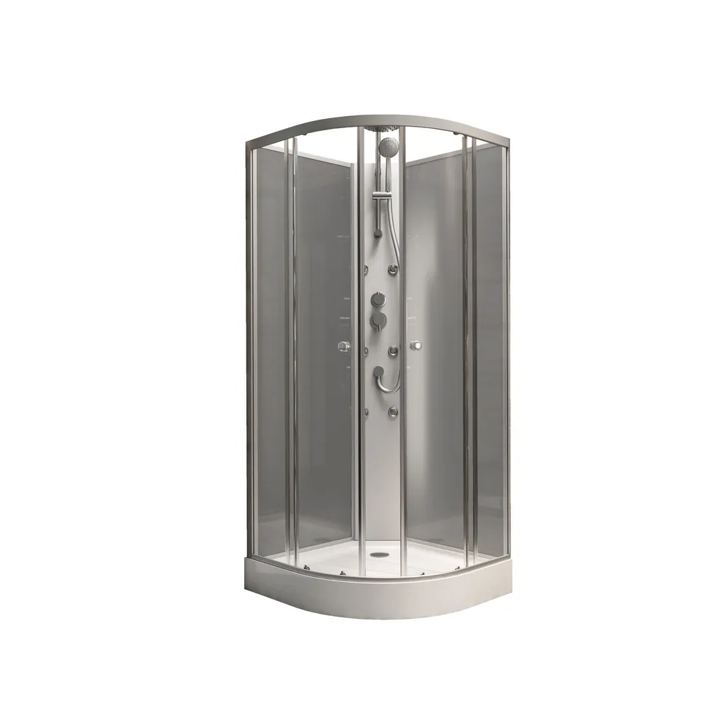 850x850 mm, 2250 mm, Alu argenté, Transparent